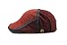YCHY Men's Knitted Wool Duckbill Hat Warm Newsboy Flat Scally Cap (Wine red01)