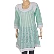 Womens Clothing - Cotton Long Sleeve Top Blouse Chikan Embroidery Size M (ctop564)