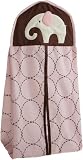 Carter's Pink Elephant Diaper Stacker, Pink/Choc, 26 X 12.5