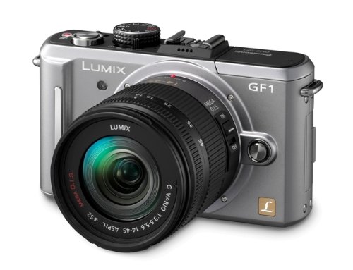 Panasonic Lumix DMC GF1 Systemkamera (12 Megapixel, 7,6 cm Display, HD Video, LiveView, Bildstabilisator) inkl. 14 45mm Objektiv titan silber panasonic Panasonic Lumix DMC GF1 Systemkamera (12 Megapixel, 7,6 cm Display, HD Video, LiveView, Bildstabilisator) inkl. 14 45mm Objektiv titan silber Systemkamera