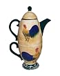 Classic Rooster Hand-Painted Collection Tea for One Set