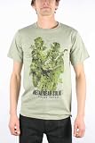 Metal Gear - Mens MGS3 main visual snake and girl T-Shirt In Cactus Green