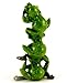 George S. Chen Imports 3 Green Frogs Standing ATOP Each Other Figurines