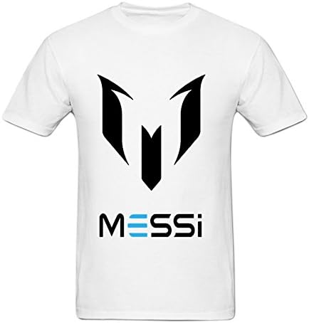 Aflame Men's Short Sleeve Messi Fc Barcelona Argentina FIFA Graphic Shirts XL White