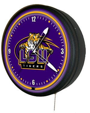 LSU Tigers Neon Clock