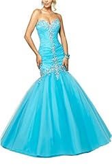 Corset   Waistline 2015 Mermaid Tulle Sweetheart Jeweled Beaded Cocktail Floor Length Evening Dress/Homecoming Dress/Prom Dress 