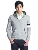 「(ピンクポンク)PINCPONC 袖ライン入り鹿の子パーカー 2350089 003GRY グレー M」の画像