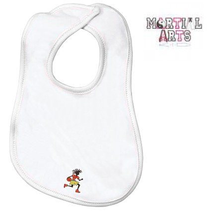 Embroidered Infant Terry Bib with the image of: martial arts kid