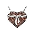 Deals List: 4 1/2 Carat Garnet & Diamond Sterling Silver Heart Pendant with Chain