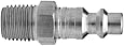 Dixon Valve DCP1703 Steel Air Chief Industrial Interchange Air Fitting, Quick-Connect Plug, 1/2" Coupler x 3/8" NPT Male Thread, 150 CFM Flow Rating