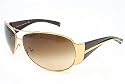New Prada SPR64I SPR 64I Gold c.5AK6S1 Sunglasses Authentic