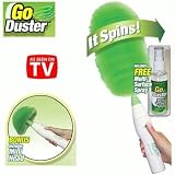 MOTORIZED SPINNING GO DUSTER DUSTING BRUSH BONUS SPRAY