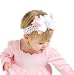Crochet 1.5 Pink & White Ruffle Baby Headband