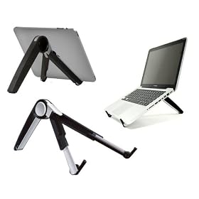MiTAB Black Portable Adjustable Stand, Mount, Cradle For The Hannspree HannsPad 10.1 by 