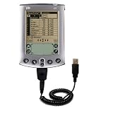Gomadic for the PalmOne palm m505 - Coiled Power Hot Sync and Charge USB Data Cable w/ Tip Exchange for the PalmOne m505 - Gomadic Brand