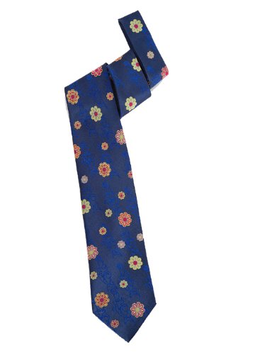 Radiant Woven Tie in navy, gold