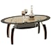 Elena Black and Clear Glass Coffee Table