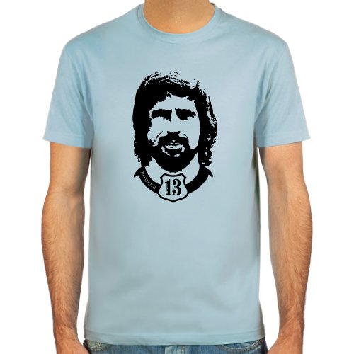 T-Shirt Gerd Müller ::: Farbauswahl: skyblue, sand, weiß oder deepred ::: Fußball-Kult