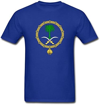 Lindmy Men's Coat Of Arms Of Saudi Arabia Short Sleeve T Shirt