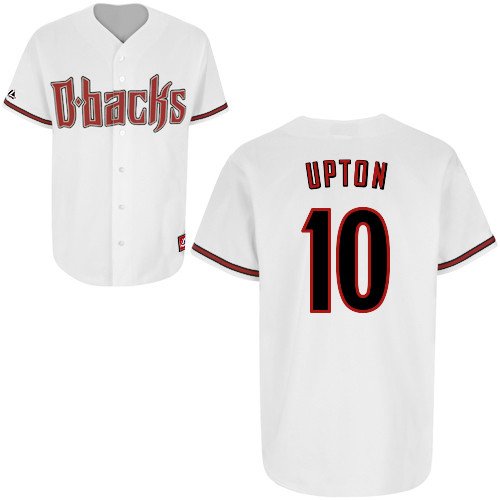 MLB Justin Upton Arizona Diamondbacks Youth Short Sleeve 6 Button Synthetic Replica Jersey (Wht, X-Large)