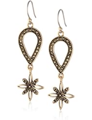 Lucky Brand "Icicle" Gold Floral Drop Earrings