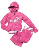 Puma Girls Marbled Velour Hoodie & Pants Set