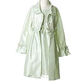 Girls GREEN Easter Sleeveless Dress Coat Set BONNIE JEAN Girl 7-16