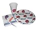 DETRIOT LIONS PARTY PACK Place settings for 24 people - perfect for parties, tailgating, schools and 
any time you need to celebrate with your favorite team. Each package contains 24 pieces each of 
Plastic Plates, Forks, and Plastic Cups - all of which could be reused - these are not paper 
throways. Also comes with 24 paper napkins, in an attractive package