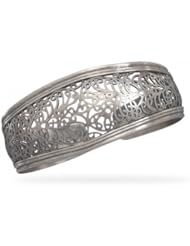 MMA Silver - Oxidized Ornate Cuff Bracelet