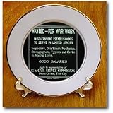World War I Vintage Wanted For War Work 2 - 8 Inch Porcelain Plate