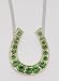 Large Rhinestone Horseshoe Necklace, Green