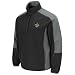 NFL New Orleans Saints Determination Adult Long Sleeved Lightweight Performance Pullovr Jacket, Black/Storm Gray, Large