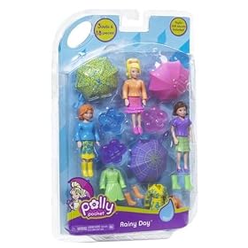 Polly Pocket Rainy Day Doll Set with Polly, Lila, and Lea by Ethnic Dolls