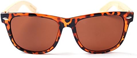 Revo Mirror Polarized Bamboo Sunglasses Women and Men Brand Designer Gafas De Sol Mujer Hombre with Metal Hinge (1203 C7TOROISE)