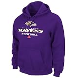 NFL Men's Baltimore Ravens Critical Victory V Long Sleeve Hooded Fleece Pullover (Dark Purple, Large)