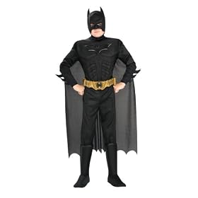 Boys' Deluxe Batman Dark Knight Muscle Chest Costume