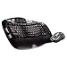 Logitech® Wireless Desktop Wave Keyboard and Mouse Combo, 6ft Range, USB, Black