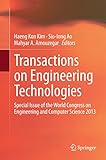 Transactions on engineering technologies : special issue of the World Congress on Engineering and Computer Science 2013