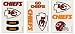 Kansas City Chiefs Temporary Tattoo - 5 Sets - 45 Tats