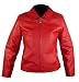 Ladies Red Short Zipper Jacket - Color : red - Size : Medium