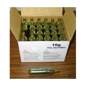 20 Ea 16 Gram Threaded CO2 Cartridges