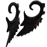 41NOCjG9m%2BL. SL160  Pair 8 Gauge (3mm) Dragon Wing Horn Hanger Plugs Organic Body Jewelry