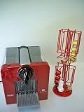 Kapselspender,Kapselhalter Cupholder Nespresso von James Premium in rot drehbare Version passend für 8 Sorten alles auf kleinster Fläche