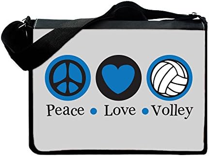 Insomniac Arts - Peace Love and Volleyball - Messenger & Laptop Computer Bag - Multi - One Size