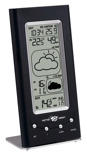 Childrens Toyshop  Garten & Freizeit : TFA 35.5019 Wetterstation Wetterdirekt Nova Blackline