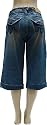 RED PEPPER 7140 Size 28 Women's Culotte Denim Shorts Embroidery Embroidered Distressed