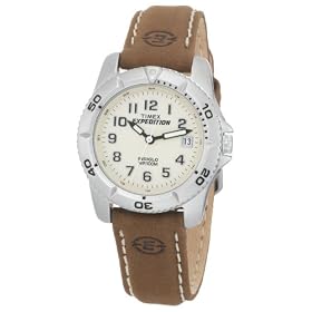 Timex Women's T46471 Expedition Analog Brown Leather Strap Watch