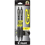 2 pens Pilot #31250g 2 bold point Gel Ink rolling ball pen (072838312501)