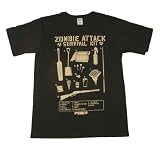 Mens Shaun of the Dead Zombie Survival Attack T-shirt