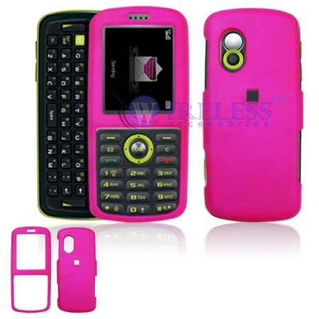 Samsung Gravity T459 Cell Phone Hot Pink Rubber Feel Protective Case Faceplate Cover